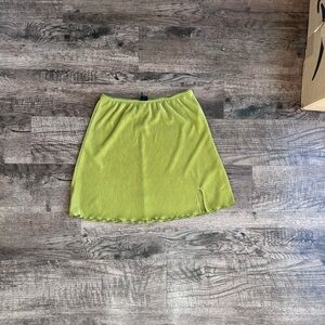 Wild Fable Lime Mini Skirt